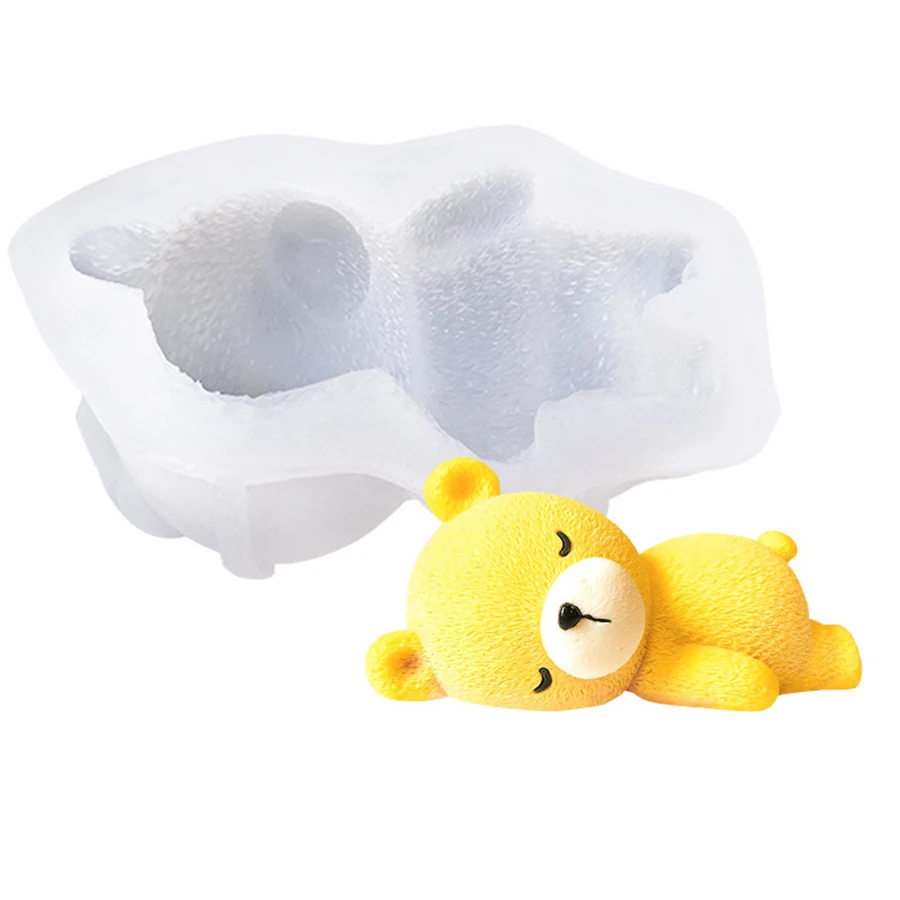 3D Large teddy bear cake silicone mold Mousse Fondant pudding soap making supplies baking cake decorating tools