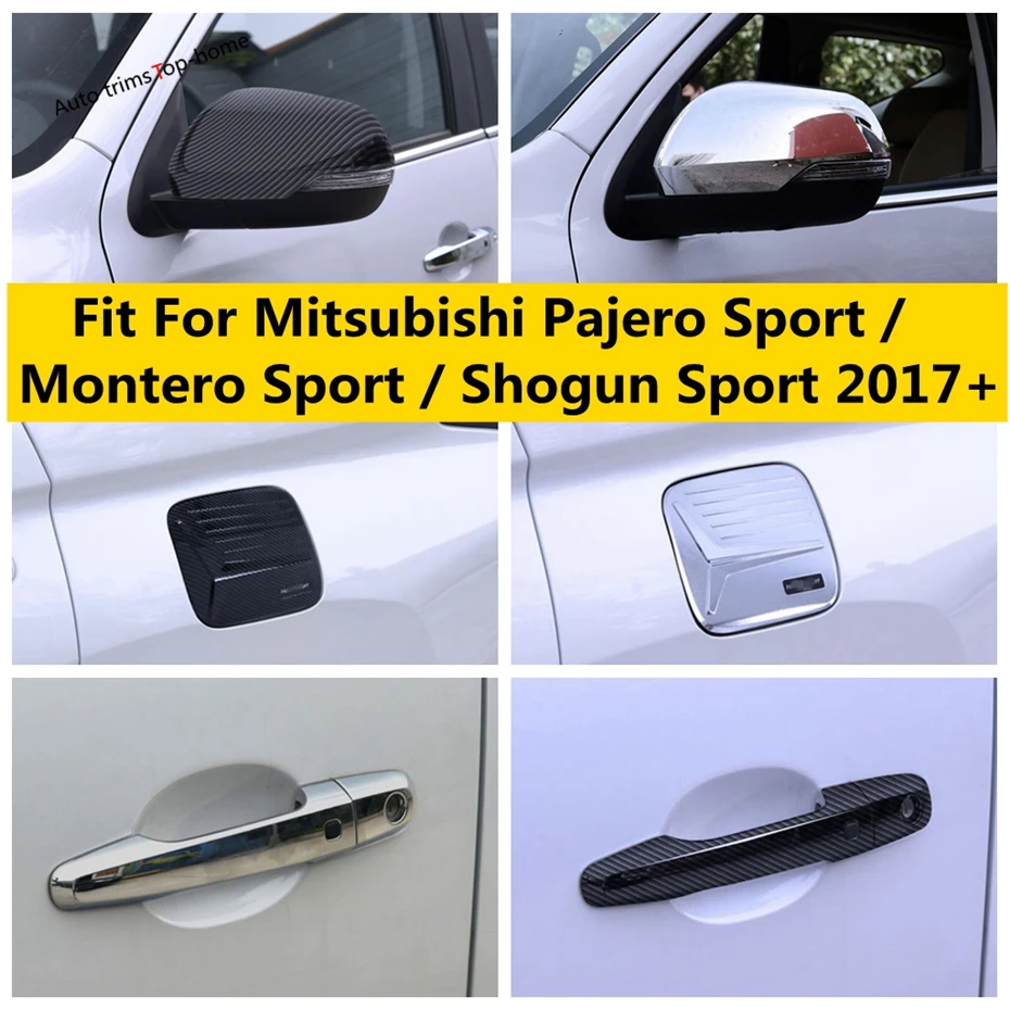 

Door Handle / Fuel Tank Cap / Rearview Mirror Cover Trim For Mitsubishi Pajero Sport / Montero Sport / Shogun Sport 2017 - 2021