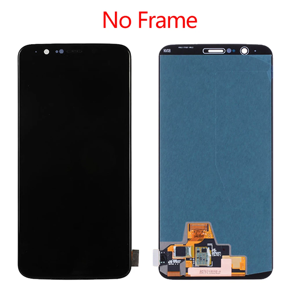 Original AMOLED Oled LCD For Oneplus 5T 1+5T LCD Display Touch Screen With Frame Replacement Display For OnePlus 5T A5010 LCD