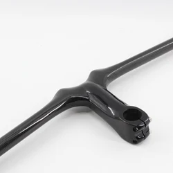 Newest Mountain bike 3K full carbon fibre bicycle handlebar and stem integratived with computer stent holes MTB parts