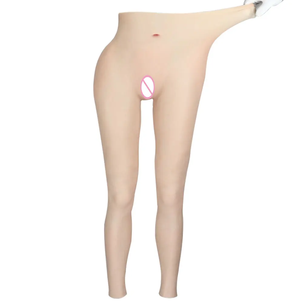 MUSIC POET Silicone Fake Vagina Panty Hip-lift Models Oil-free With Anal Tube Suit for Crossdresser Transgender Drag queen