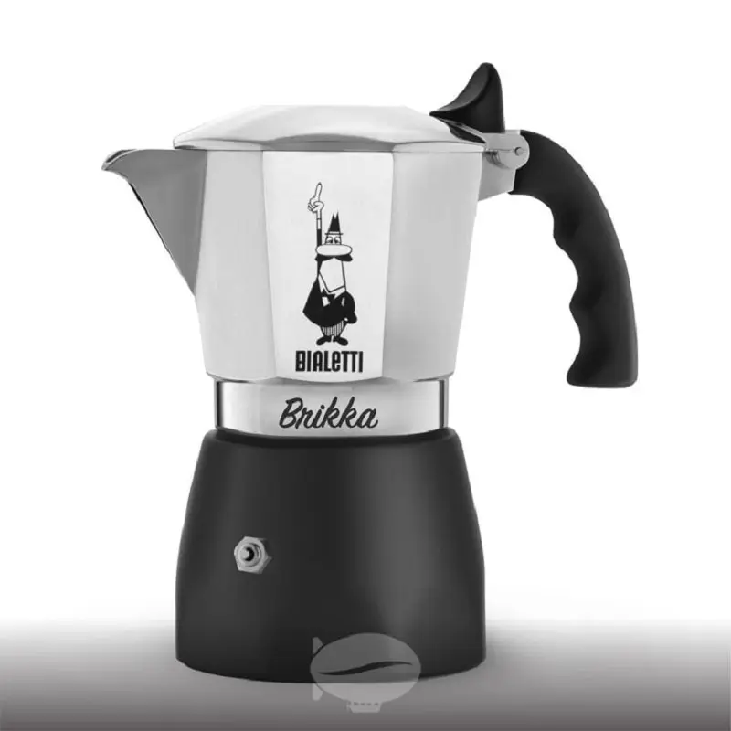 

BIALETTI Brikka Moka Pot Coffee Maker, Original Bailetti Espresso Maker 2-4 Cup Kitchen Drip Stove Gas Best Delicious