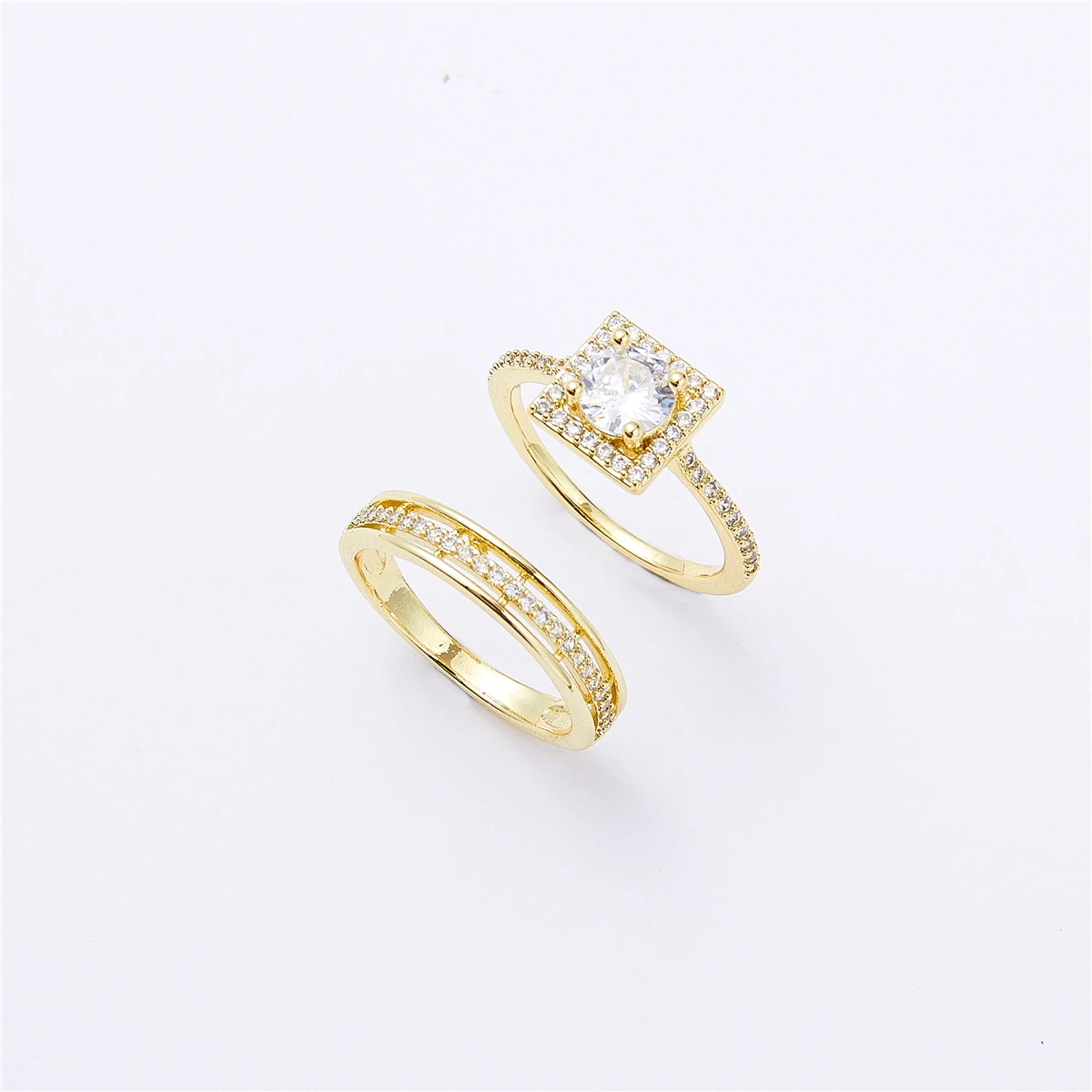 2021 Jul Finger Rings Women Round Crystal Caesar Ring Gold Color Ethnic Wedding Jewelry Ring