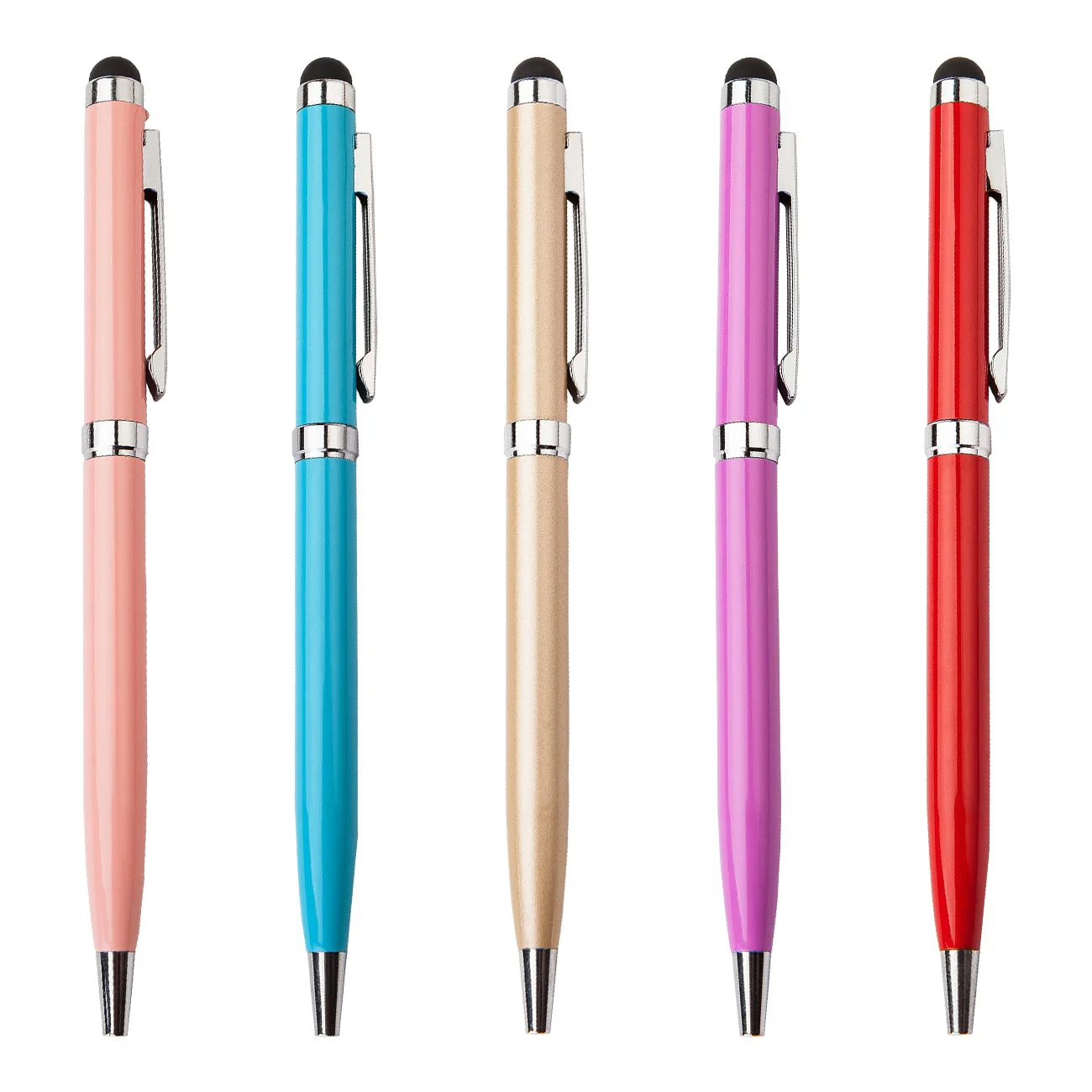 

18 Pcs Per Set Multi-color Touch Screen Ballpoint Pen Fashion Metal Gift Pen Wholesale Touch Pen Manufacturer Metal Pen