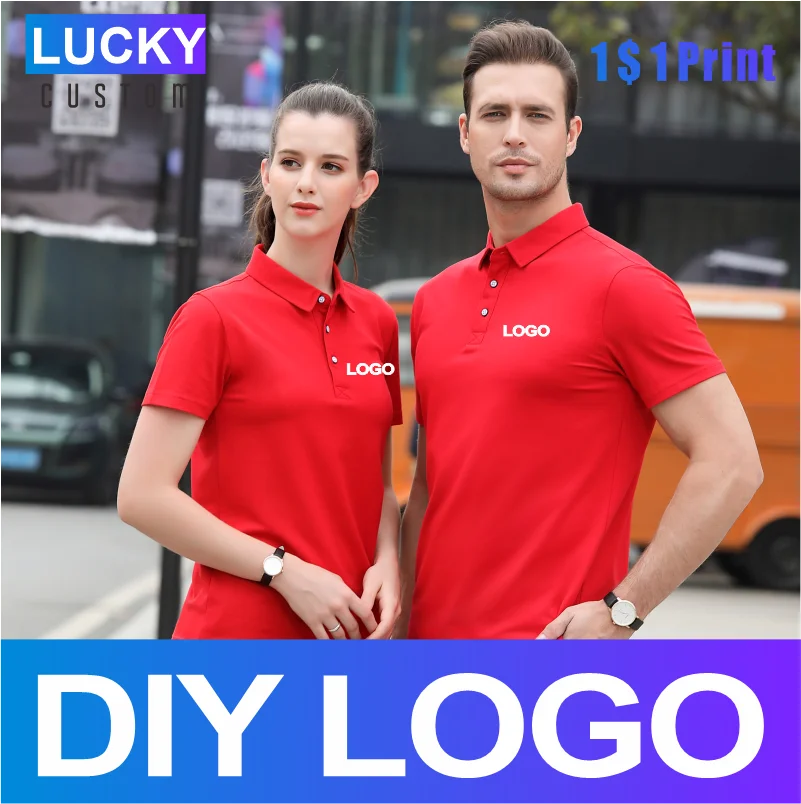 

Summer Fashion Men's Short Sleeve Polo Shirt Custom Print Embroidery Company Logo Solid Color Comfortable Lapel Top 4xl