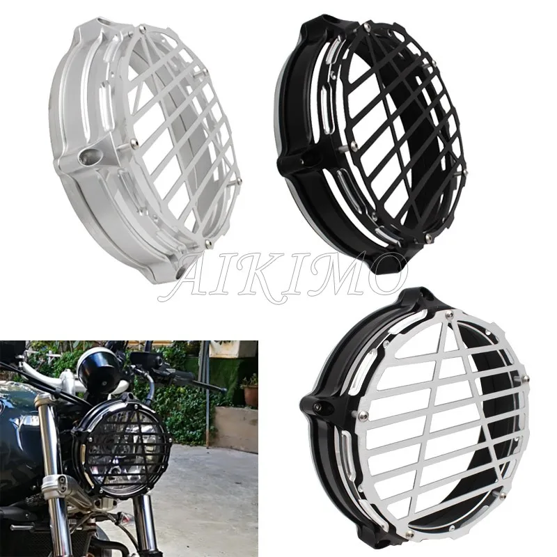 

Motorcycle Headlamp Protector Cover Guard Headlight Bezel Trim Ring For BMW R nineT R9T Scrambler 14-17