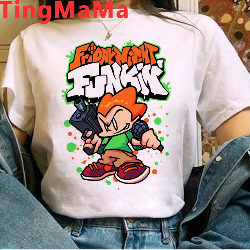 New Game Friday Night Funkin T Shirt Men Kawaii Singer Hip Hop Harajuku Cartoon Graphic Tees Funny Men T-shirt Unisex Male