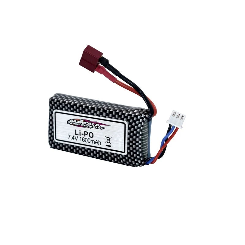 Aggiornamento a 1600mAh ricaricabile per 9125 pezzi di ricambio per auto telecomandati 7.4v 1600mah batteria Lipo XLH 9125 batteria 1600mAh