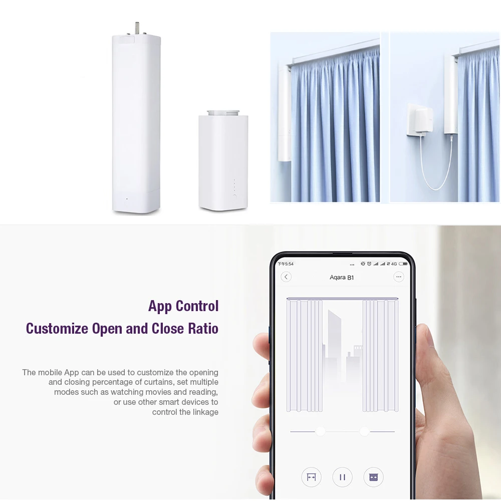 Aqara B1 Smart Curtain Motor Remote Control Wireless Smart Motorized Electric Timing APP Mihome smart home Ecosystem Product