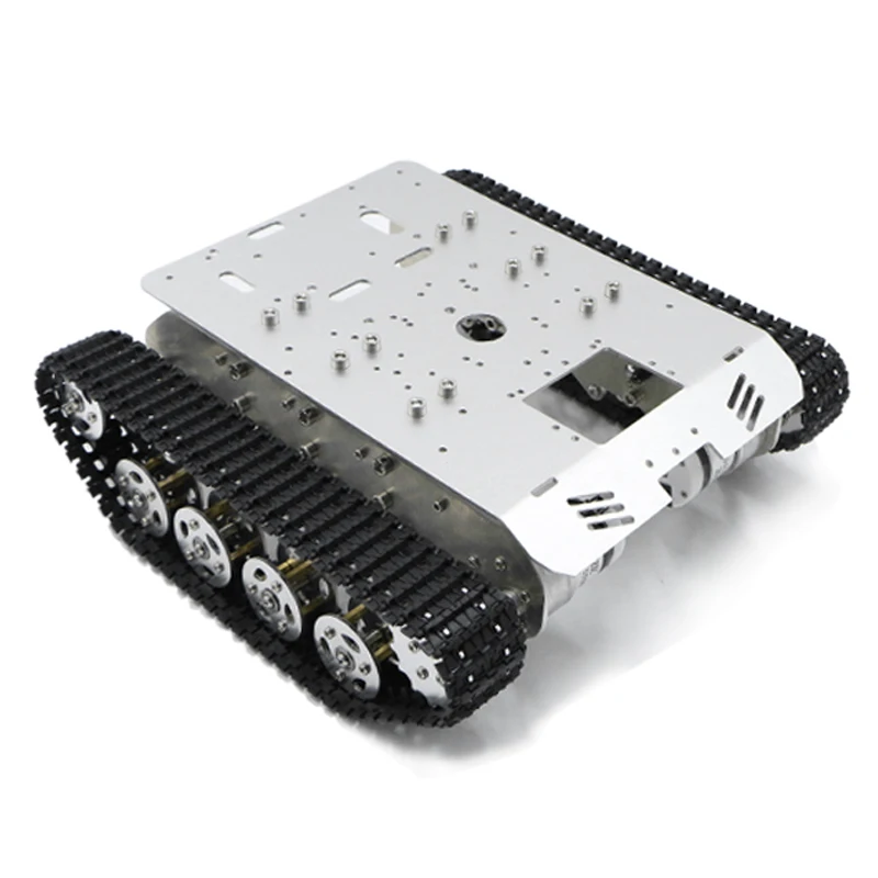 Najtańszy 8KG Big Load Shock Absorb Gąsienicowy robot czołgowy Podwozie samochodu Inteligentny pojazd dla Arduino z silnikiem metalowym enkodera 12 V