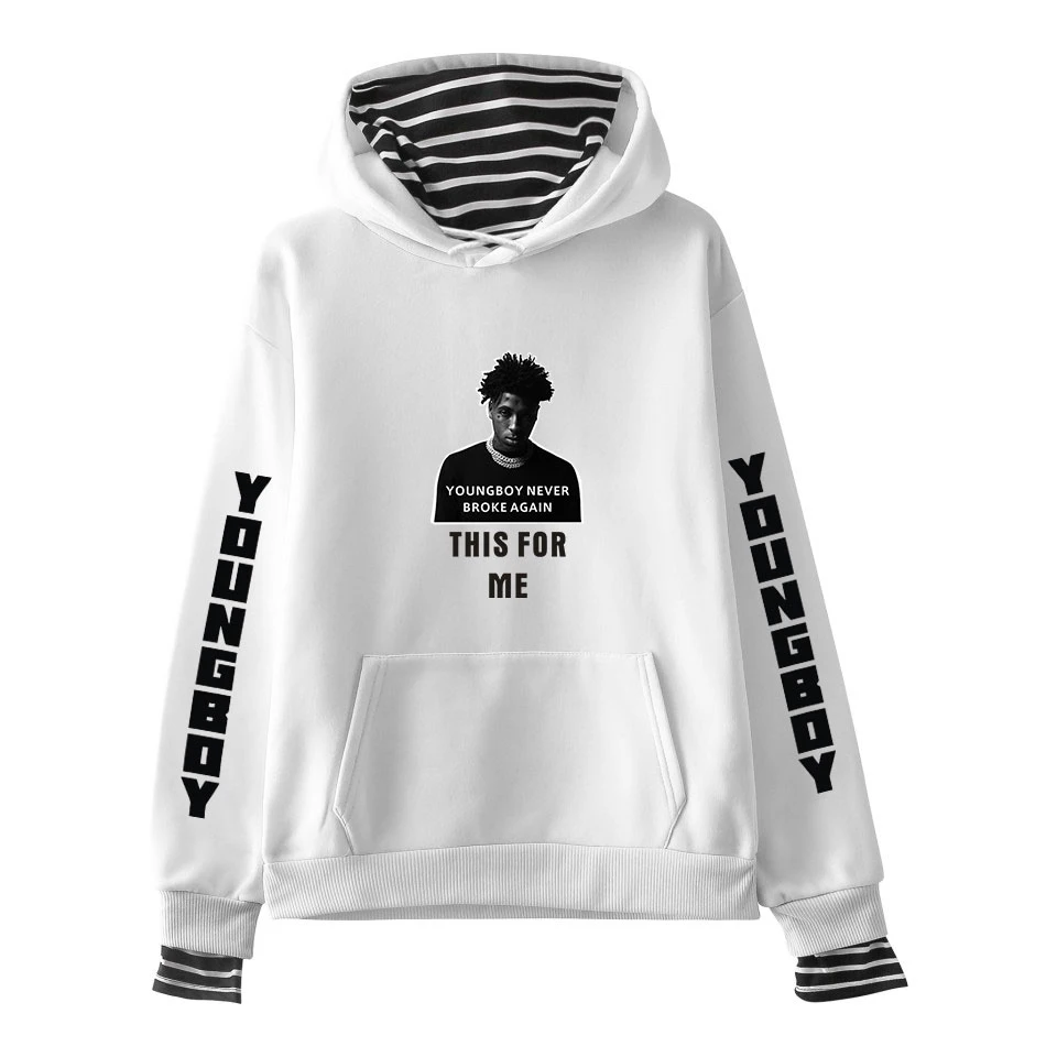 Rap YoungBoy Never Broke Again Hoodie Female Fake Two Piece Women's Hoodie Long Sleeve Sweatshirt Harajuku Streetwear  Pullovers