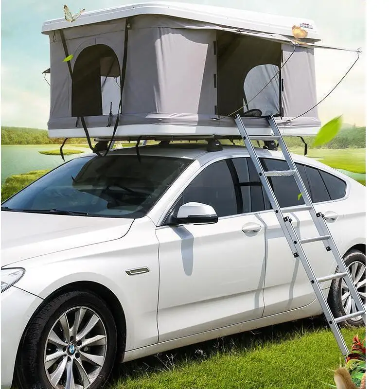 

Roof tent ABS hard roof waterproof sunscreen hydraulic semi-automatic camping roof tent