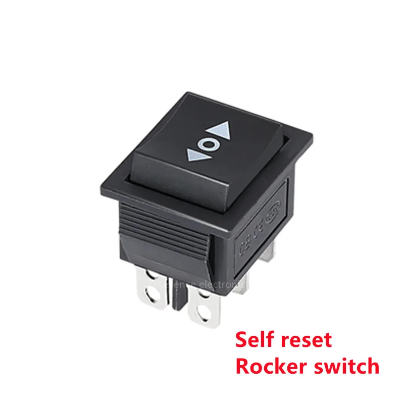 2PCS Selbst Reset Rocker Schalter Momentary KCD4 Power Switch ON-OFF-ON Reset 3 Position 6 Pins 16A 250VAC/ 20A 125VAC