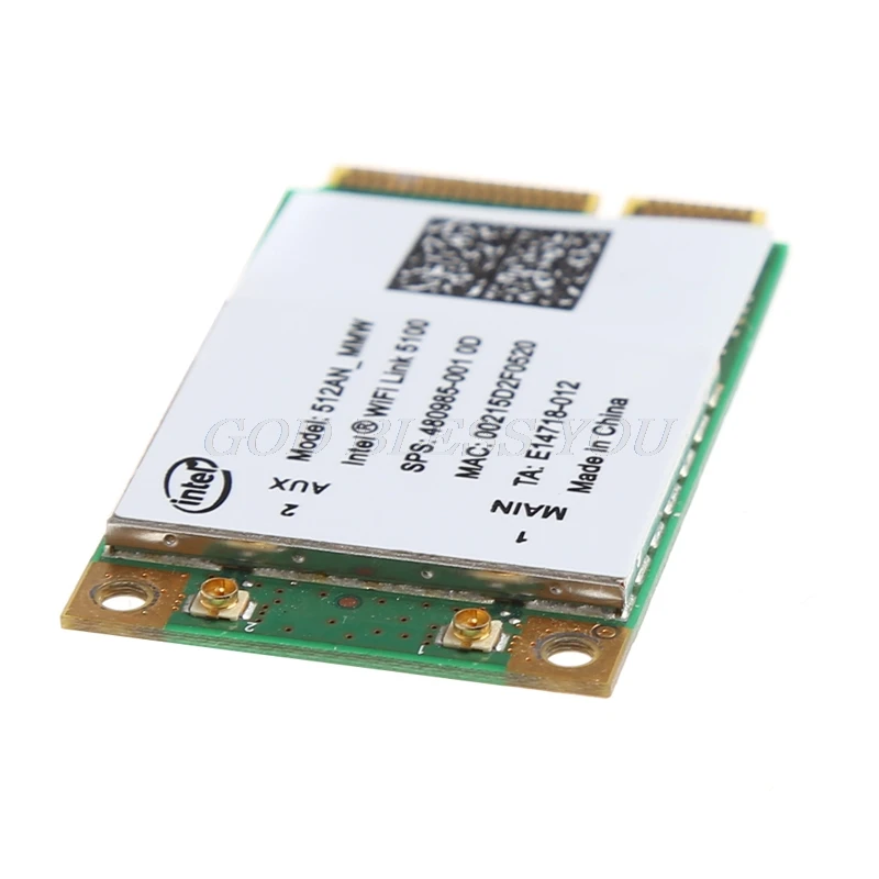 بطاقة WLAN اللاسلكية لـ Link ، Intel 5100 WIFI 512AN_MMW ، 300M ، Mini PCI-E ، 2.4/5GHz ، انخفاض الشحن