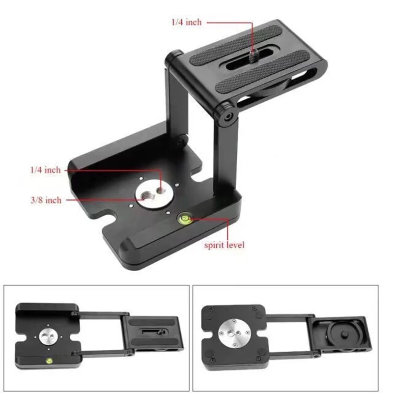 Z-type Camera Folding Tripod Flexible Pan And Tilt Head Desktop Stand Holder Panoramic Mount Spirit Level For Phones Camera