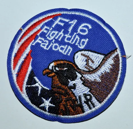 Hot! F Fighting Eagle Air Force Jet Sign Embroidered Iron on Patch (≈ 7.8 cm)