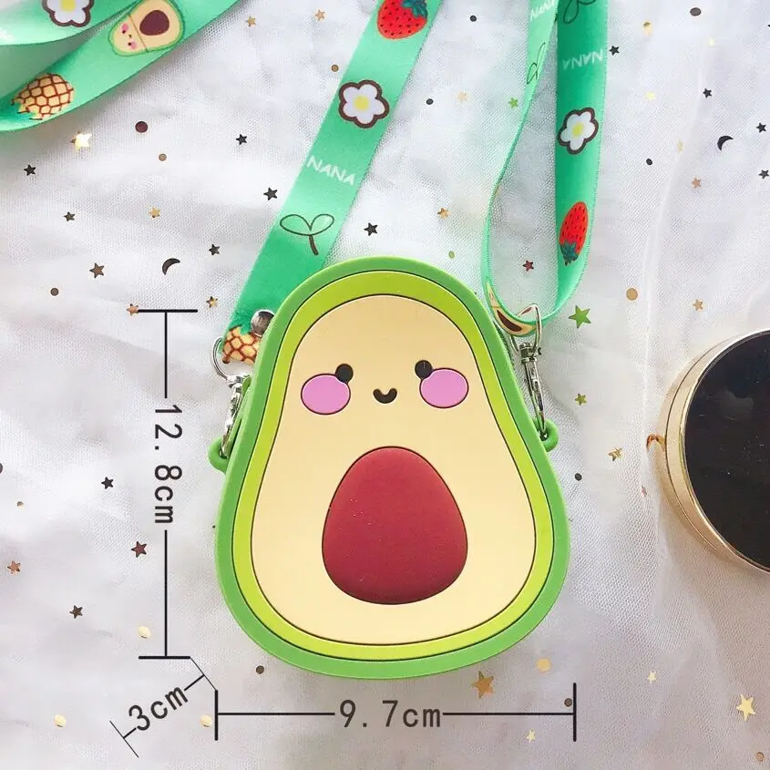 Cute Fruit Children Small Shoulder Bags Fashion Girls Mini Strawberry Crossbody Bags Lovely Kids Jelly Coin Purse Wallet Handbag
