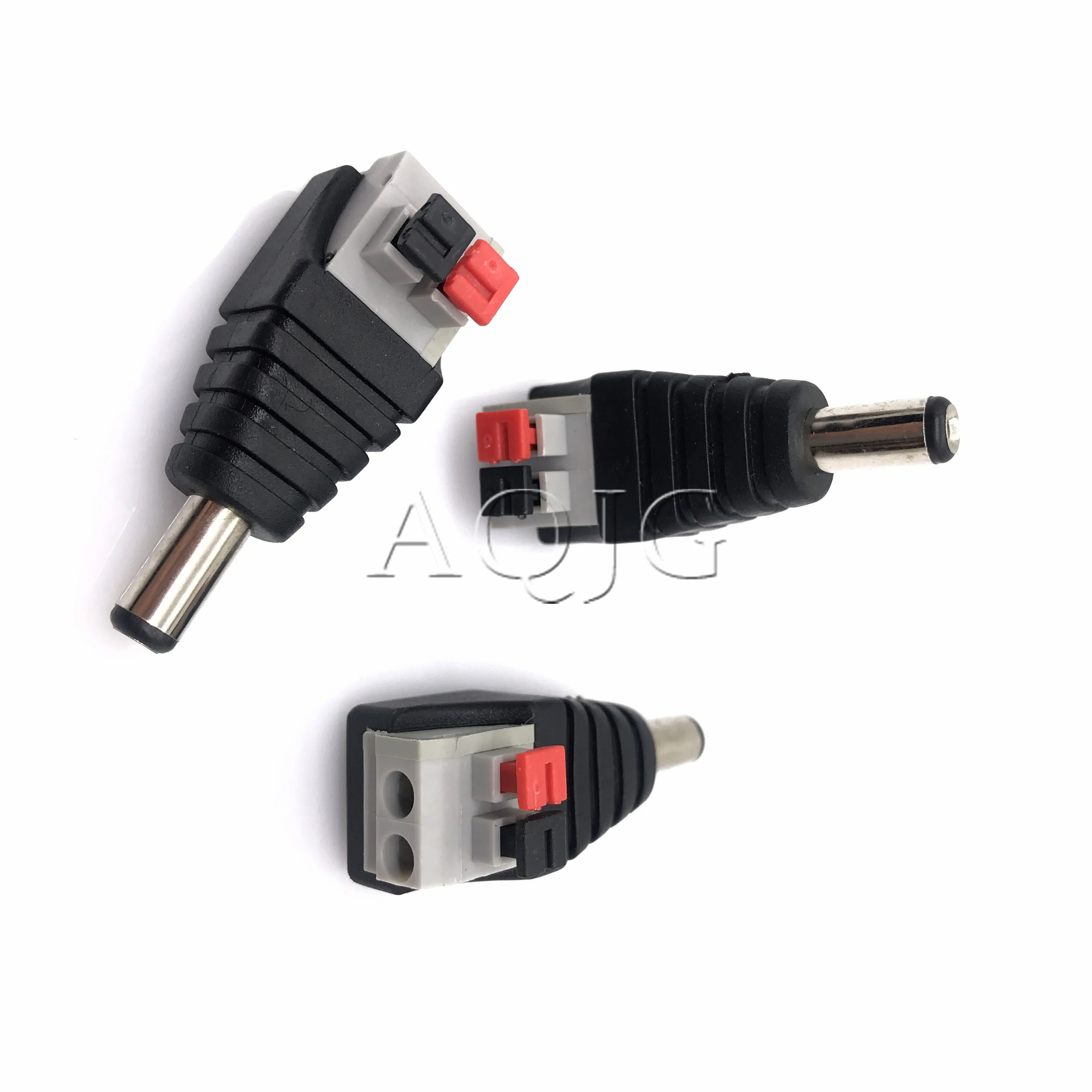 Hot BNC Portfolio DC Male + Female Connector Plug securer cable connection Push-on DC power with switch adapter for cctv camera