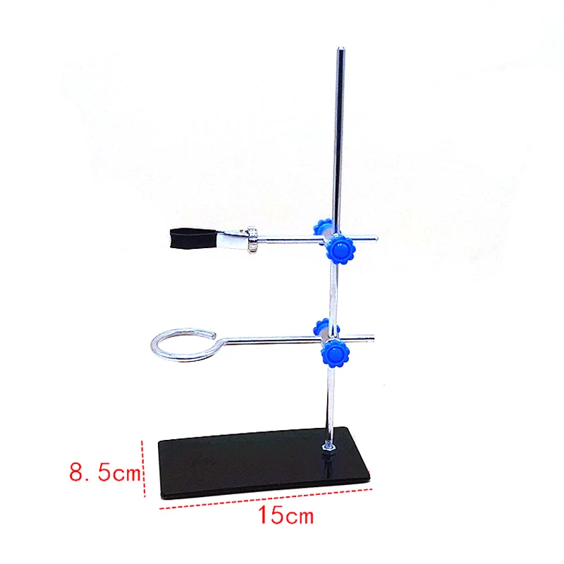 

Portable 30cm retort stand iron stand with clamp clip laboratory ring stand educational equipment flask clamp