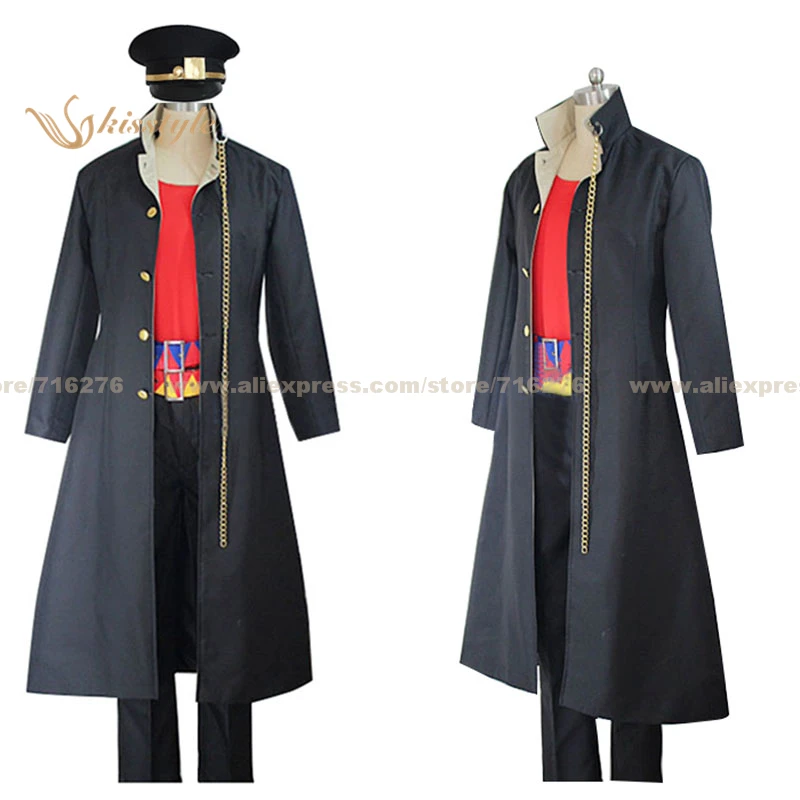 

Kisstyle Fashion JJoJo's BBizarree Adventure Jotaro Kujo Long Uniform Cosplay Clothing Cos Costume,Customized Accepted