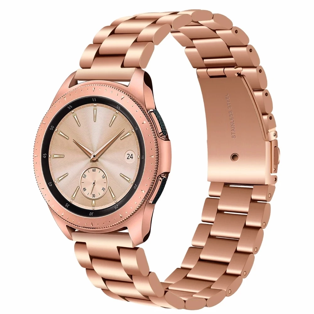 Metal Strap+Protective Case for Samsung Galaxy Watch 42mm 46mm SM-R800 SM-R810 Rose Gold Metal Strap Band