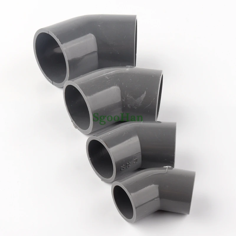 5~50pcs 20~50mm Gray PVC 45° Elbow Connector Aquarium Fish Tank Fittings Tube Joints Irrigation System Garden Water Connectors