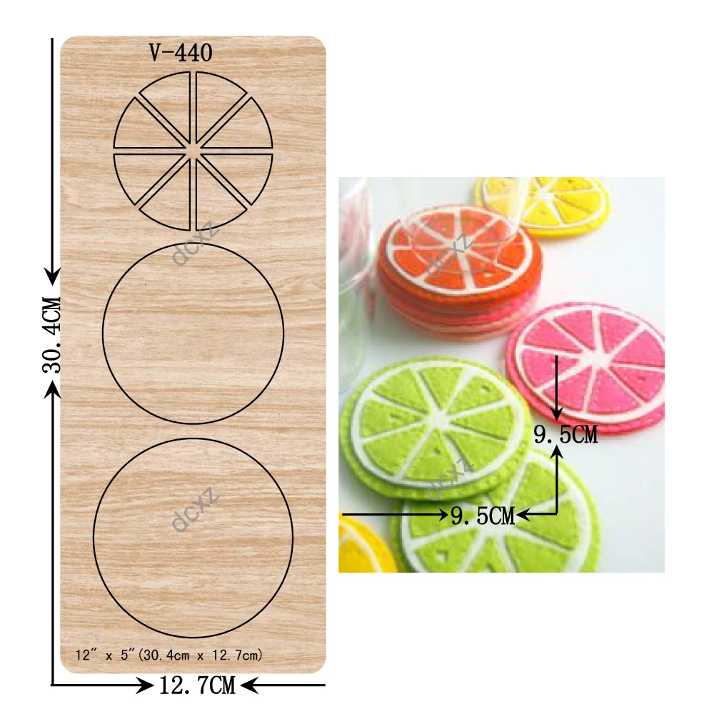 Orange wooden cutting dies, for scrapbooking, multiple sizes, V440, new