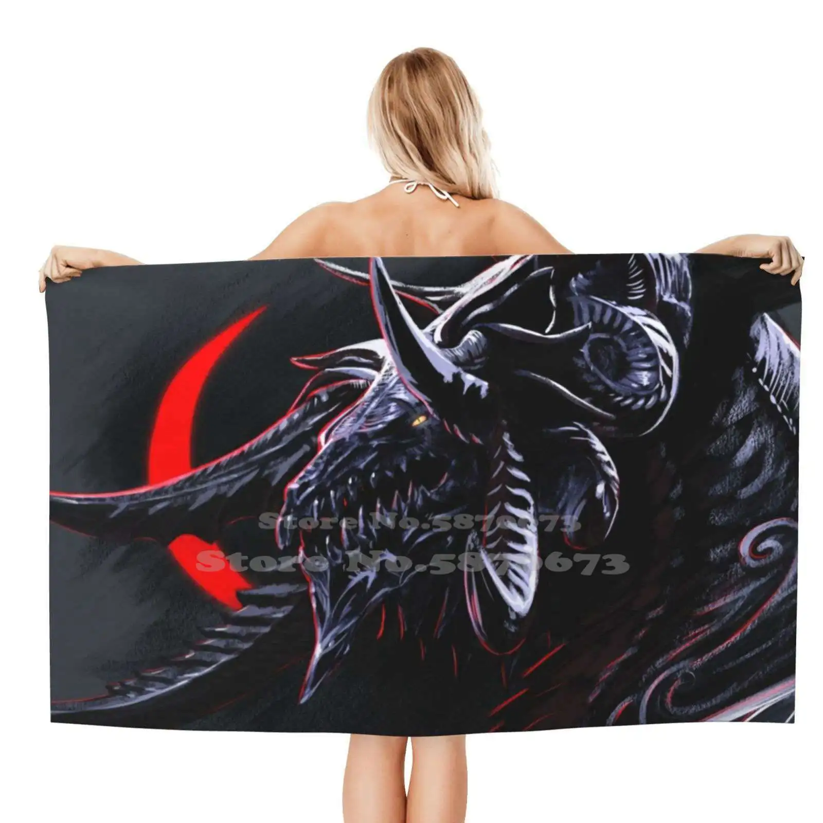 Nidhogg'S Rage Custom Soft Bathroom Towels Home Outdoor Ffxiv Final Fantasy Xiv Dragon Nidhogg