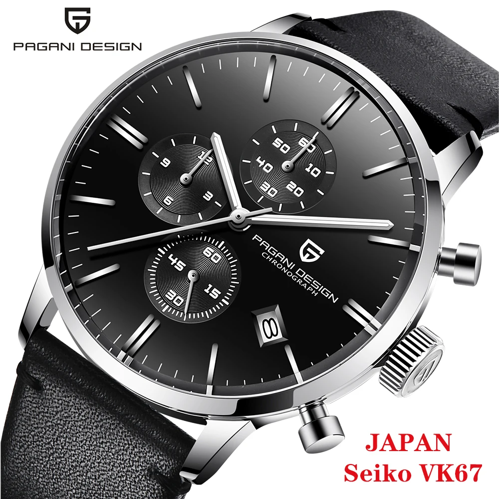 PAGANI Design 2023 New Men Automatic Quartz Watch Top Brand Military Sports Chronograph Stainless Steel Waterproof Clock relogio