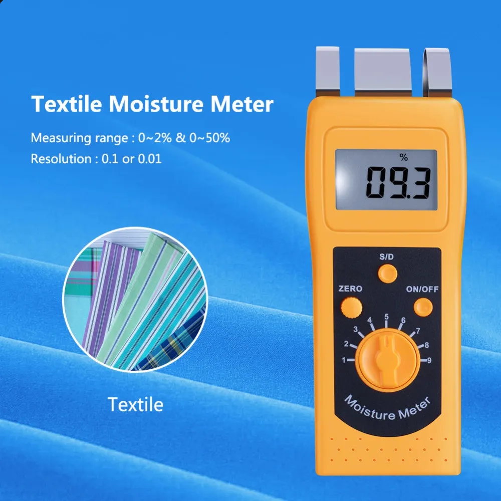 

DM200T Carpet Moisture Analyzer, Textile Raw Material Moisture Meter Digital Moisture Meter Leather Cloth Yarn Cheese Yarn