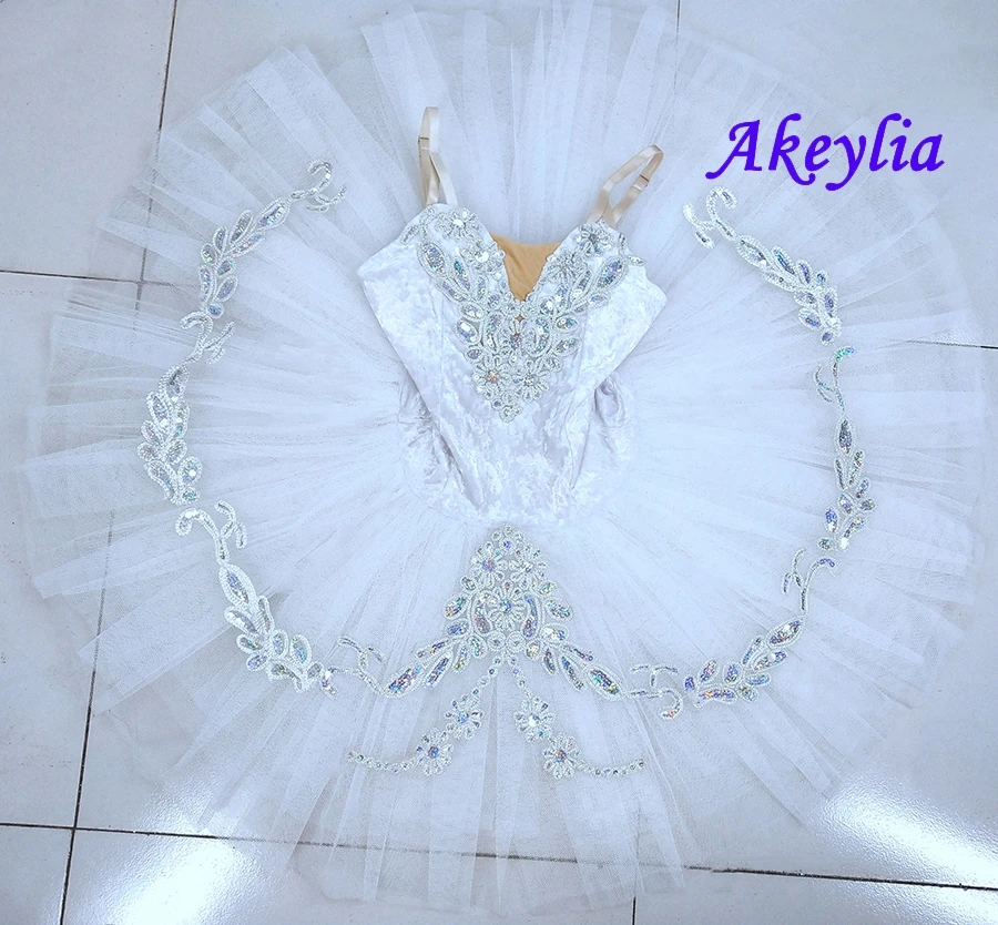 White SWAN LAKE professional ballet tutu child kids girls ballerina costume contemporary party dance costumes ballet tutu child