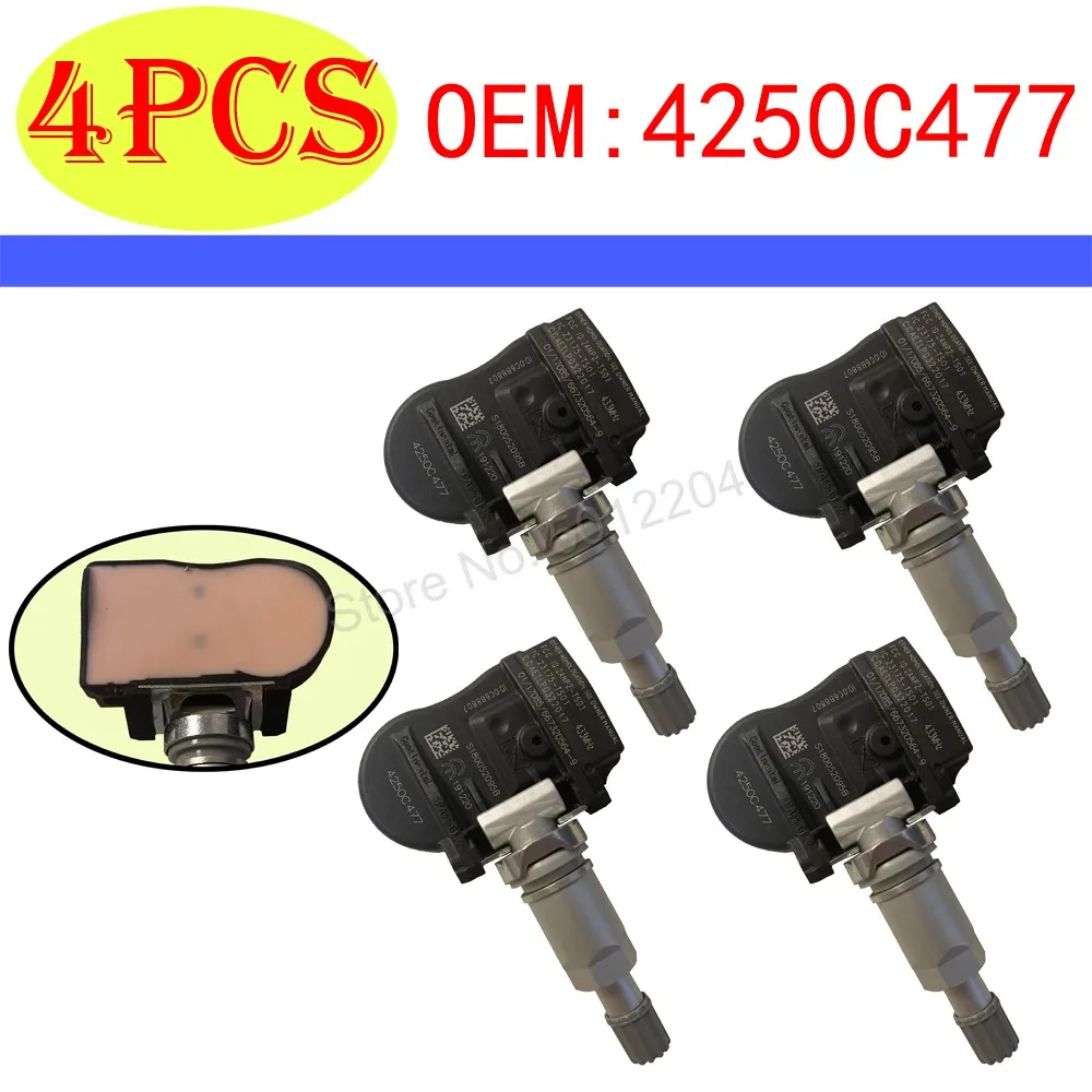 

Tire Pressure Monitoring Sensor Sensor TPMS 4250C477 433MHz For Citroen C Zero Peugeot 4008 iOn Mitsubishi ASX L200 Lance