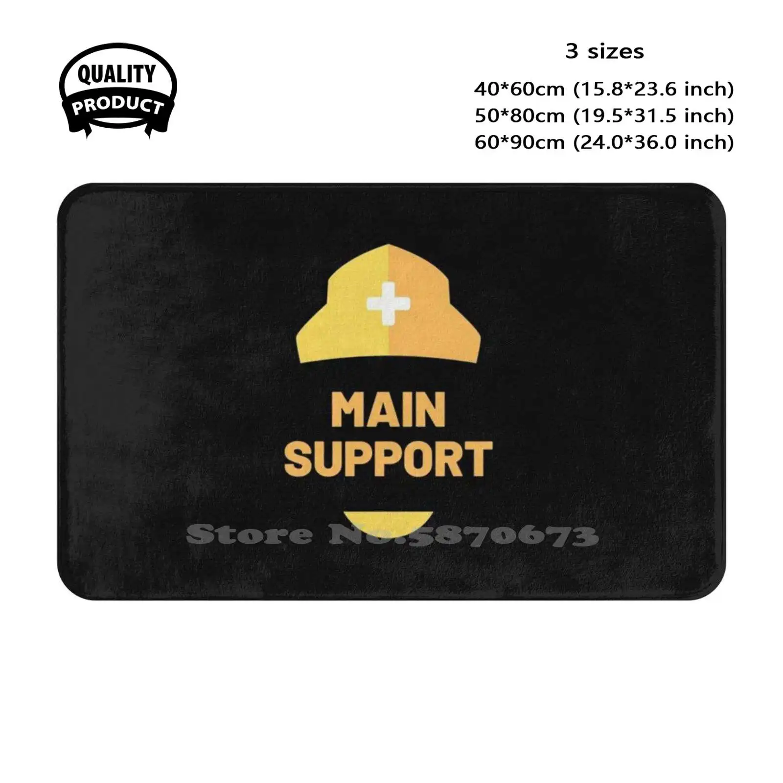 Main Support Soft Cushion Home Carpet Door Mat Car Rug Main Healer Support Gamer Gaming Wow Tank Dps Role Owl League Pubg