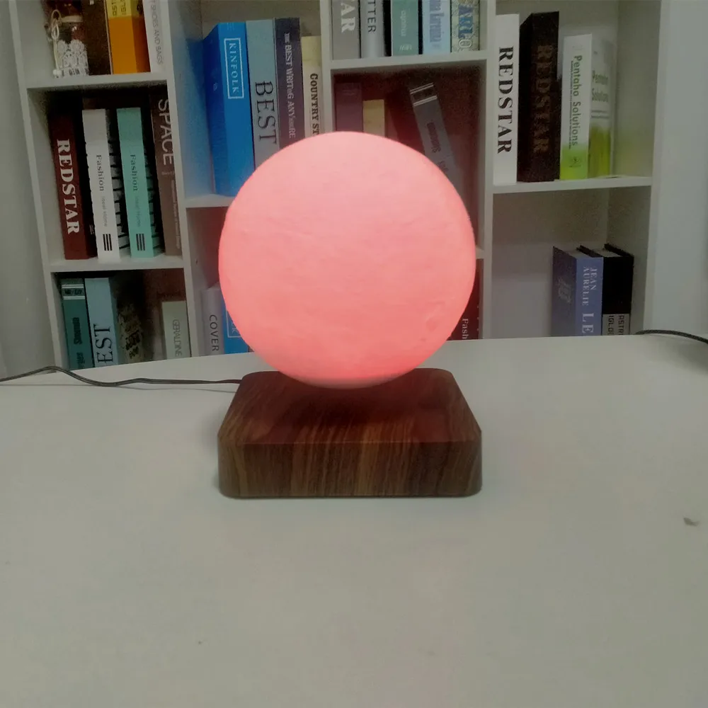 Maglev 3D Printed Moon Lamp New 16Colors Floating Moon With Remote Home Office Decorations Table Lamp Night Light Creative Gifts