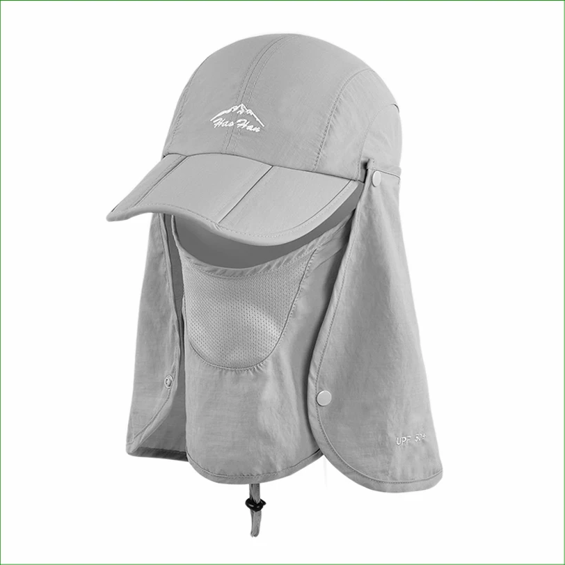 

FSC01 Fisherman Hat Mask Face Protect Cap Outdoor Fishing Hiking Bucket Hat Removable Foldable Portable Waterproof