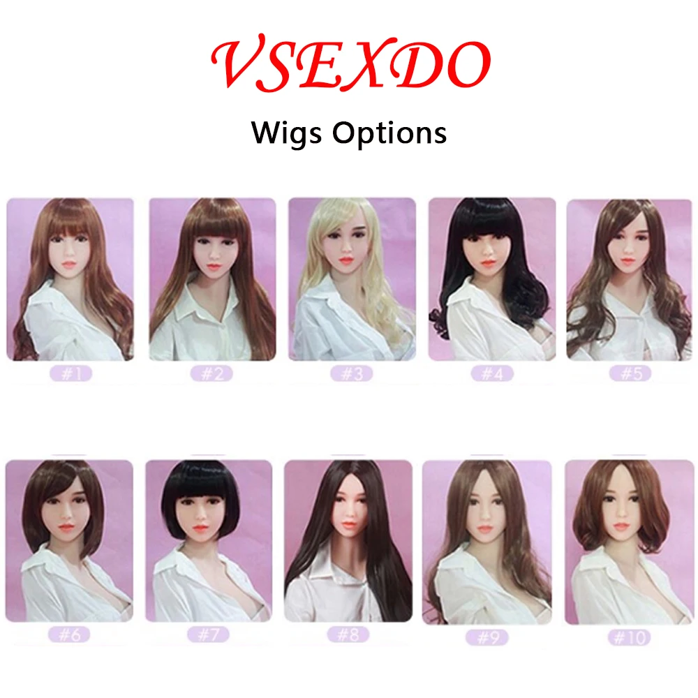 Wig for Sex Dolls 135cm-175cm Sex Doll Wig Accessories Real Silicone TPE Love Dolls Sex Toys Lifelike Different Style Color Hair