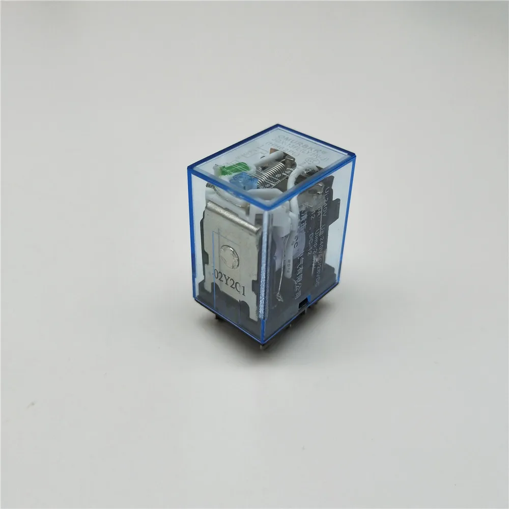 Micro Mini relé electromagnético electrónico, LY2NJ HH62P, HHC68A-2Z, 10A, 8 pines, bobina DPDT con Base de enchufe DC12V,24V AC110AC220V, 1 unidad
