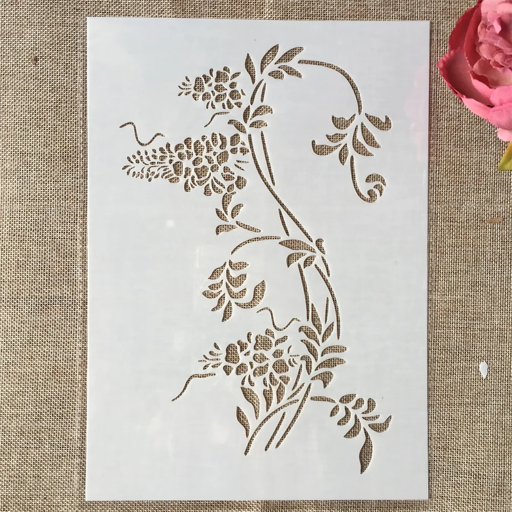 29cm A4 Vine DIY Layering Stencils Wall Painting Scrapbook Coloring Embossing Album Decorative Template