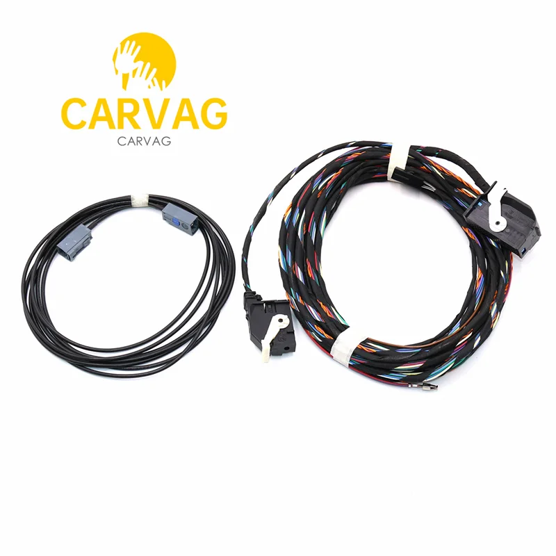 

For VW Tiguan 5N0907441A 5N0 907 441 A Rear High Line AV Camera KIT With Guidance Line Install harness Wire Cable