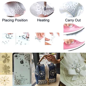 Hotfix Crystal Strass AB mit Kleber DMC Rhinestras Alle Nähgrößen und Stoffkleidung Schuhbag Dekoration 8 Hauptverkaufskupplung machen 250 - №8