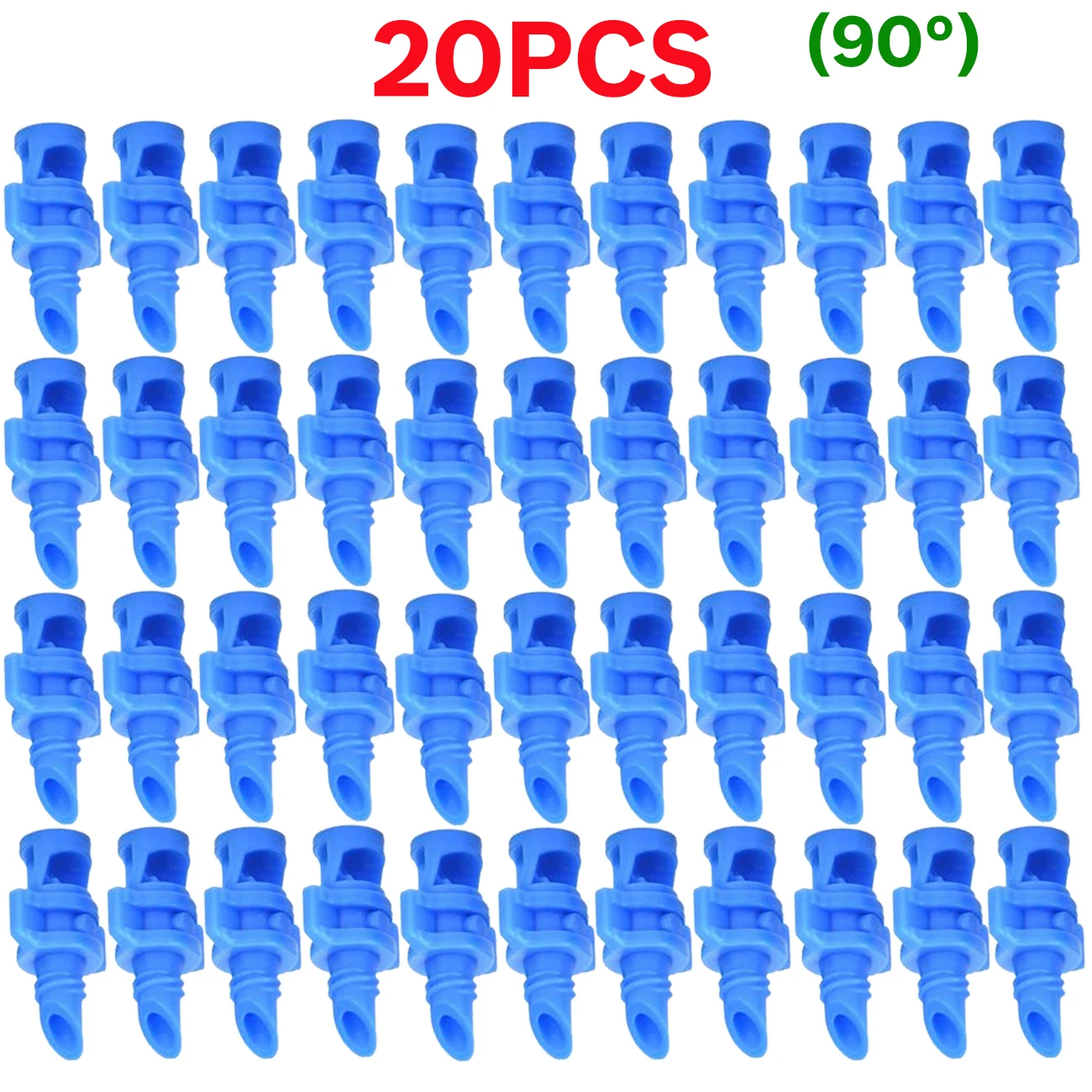 20 Pcs 90/180/360 Graden Hoek Eenvoudige Breking Nozzle Sprinkler Hoofd Draad Verbinding Tuin Boom Irrigatie Mist Spuit