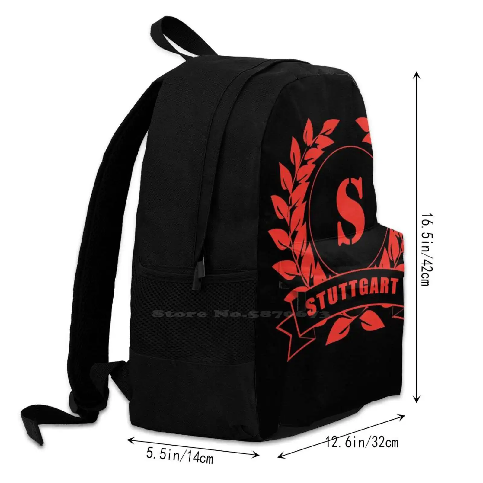 Modello Design Bagpack Borse da scuola Bad Cannstatt Neckar Stadium Stuggi Swabia Cannstatter Laurel Wreath