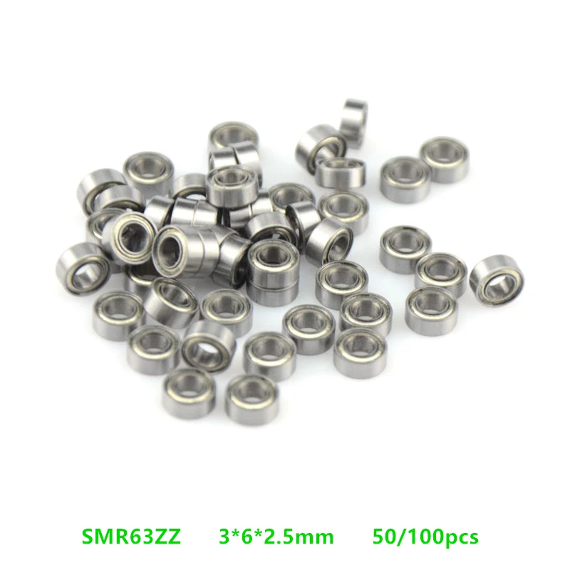 

Free shipping 50/100pcs SMR63ZZ SMR63 ZZ L-630ZZ ABEC-5 3*6*2.5mm stainless steel Deep Groove Ball Bearing 3x6x2.5mm S673ZZ