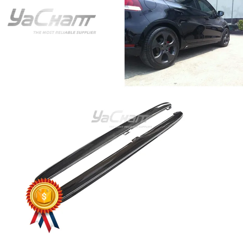 Car-Styling Carbon Fiber Side Skirts Fit For 2009-2012 Golf MK6 G*T*I Side Skirts Extensions