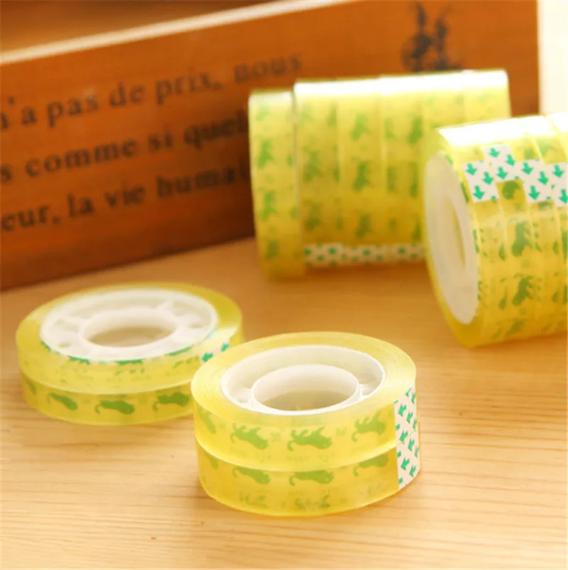 1pc Office Stationery Adhesive Tape Self-Adhesive Student Tape Learning Office Supplies Transparent Small Tape