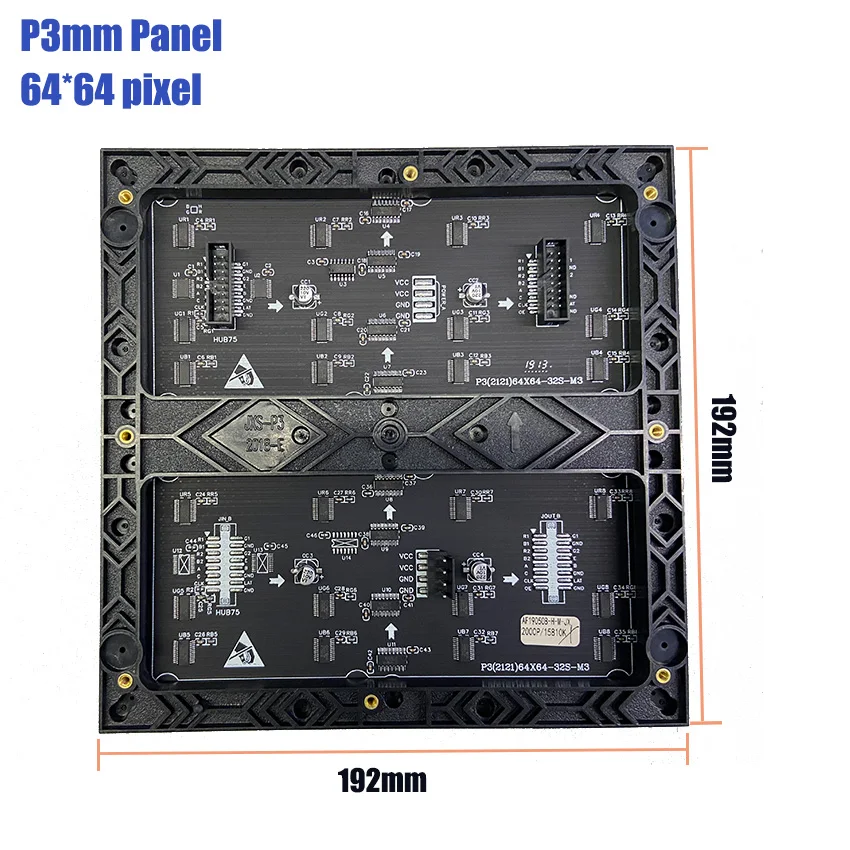 Display a LED P3 Indoor Full Color RGB 3IN1 SMD2121 1/32S Scan 192*192mm 64*64Pixel Matrix Sign Screen