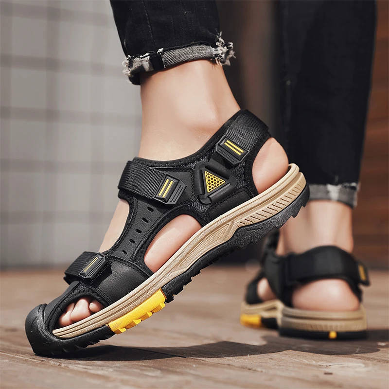 Men Beach Sandals Lightweight Quick-drying Water Shoes Wrap Toes Comfortable Breathable Casual Footwears sandalias