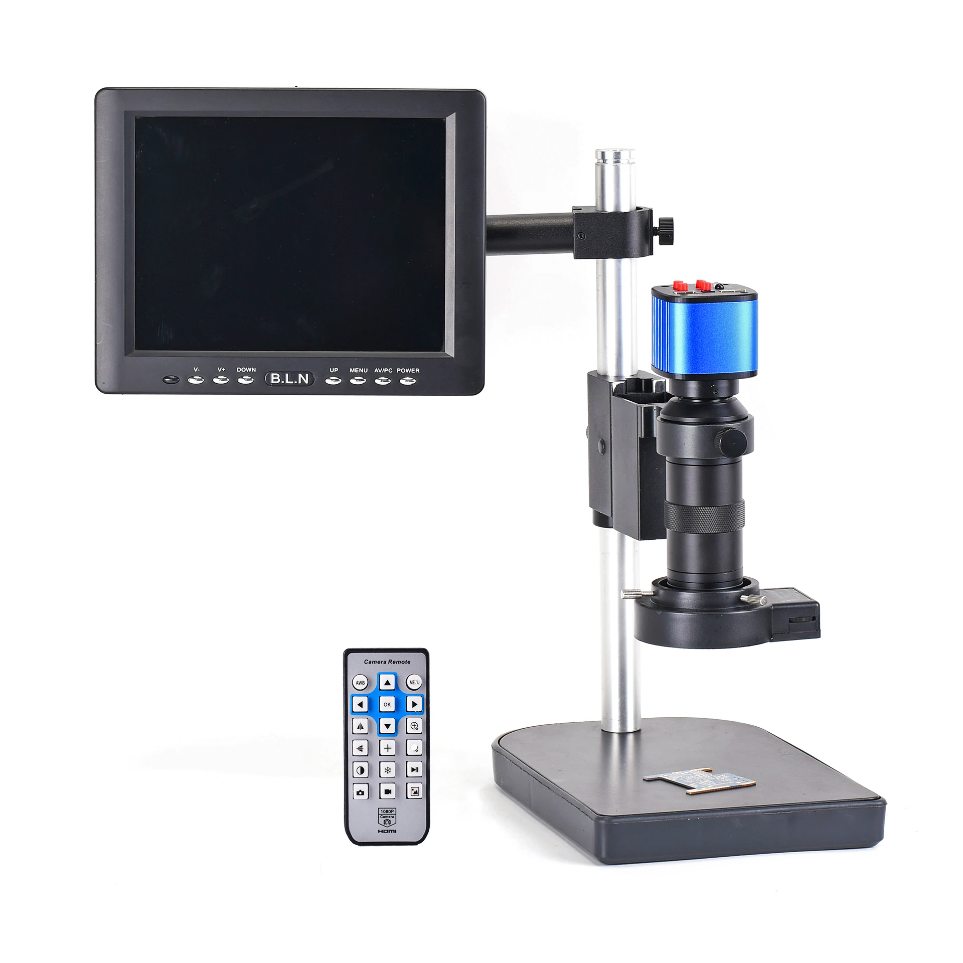 16MP 1080P HDMI USB Video Microscope Camera with C-mount Lens 40 LED Light 8' inch LCD Monitor for PCB Repair