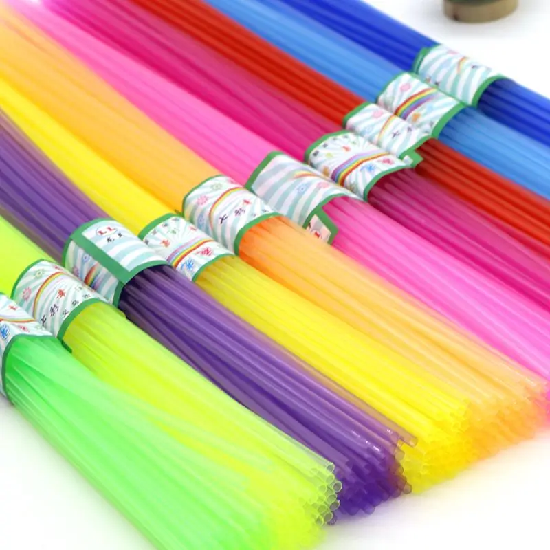 600pcs/lot Multicolor Wishing Star Origami Plastic Straw Lucky Star Folded Paper Straws DIY Paper Crafts Material for Gifts