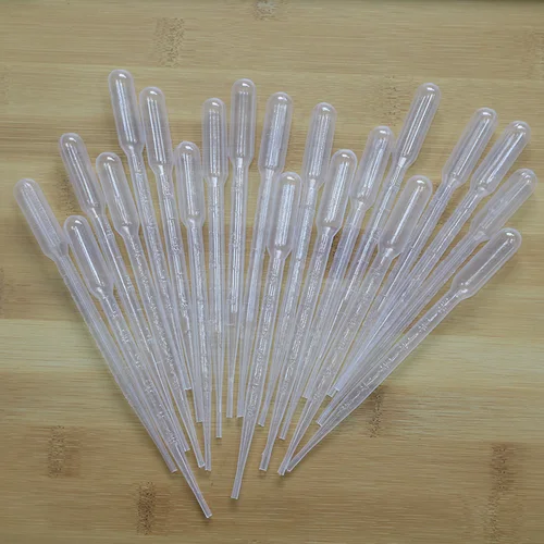 Imagen 2 del producto 20 piezas de pipeta de libro de texto de oficina de laboratorio de ciencia de 3ML, suministros de cuentagotas de seguridad desechables transparentes de plástico